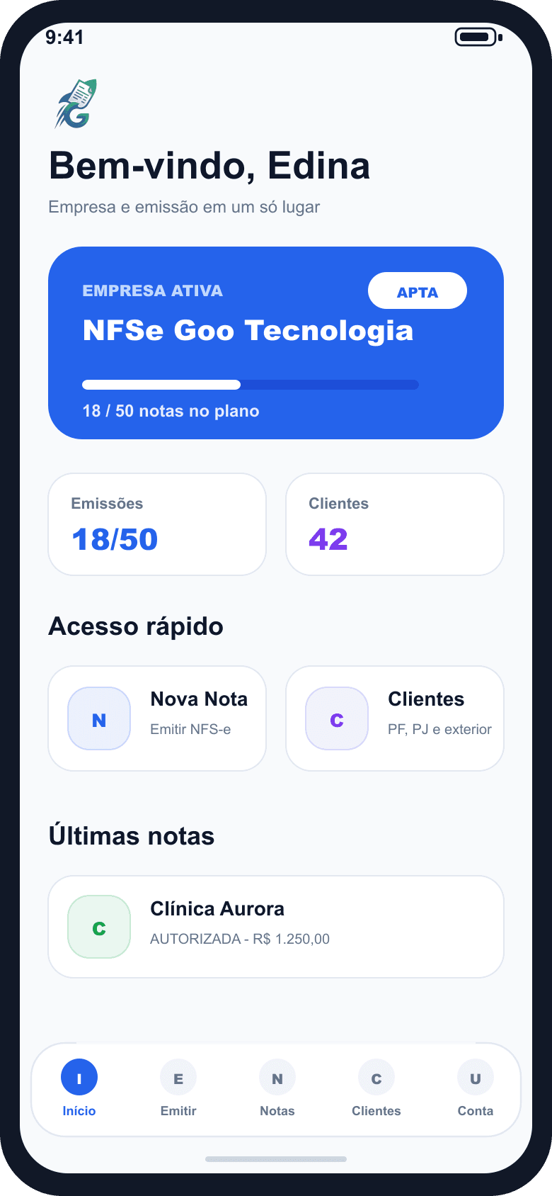 Prévia Aplicativo no celular
